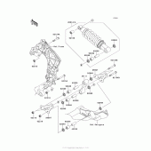 Схема узла: Подвеска/задний амортизатор для Kawasaki ZX1000 Ninja 1000