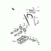 Схема вузла: Розподільник\Натягувач для Kawasaki KLE250 Versys-X 250 ABS