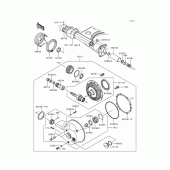 Схема узла: Drive shaft/final gear(1/2) для Kawasaki VN1500 VN1500 Classic Tourer Fi