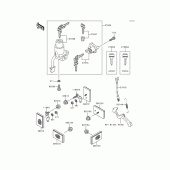 Схема узла: Замок зажигания для Kawasaki KL650 KLR650