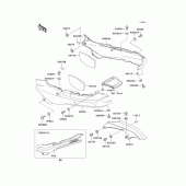 Схема вузла: Side covers/chain cover(zx1100-e1) для Kawasaki ZX1100 GPZ1100