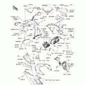 Схема вузла: Облицювальні елементи для Kawasaki ZX1400 ZZR1400