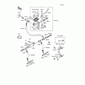 Схема вузла: Передній гальмівний циліндр для Kawasaki ZX600 GPX600R