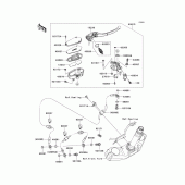 Схема узла: Передний тормозной цилиндр для Kawasaki ZR750 Z750R