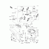 Схема вузла: Ignition switch/locks/reflectors для Kawasaki VN1600 Vulcan 1600 Mean Streak