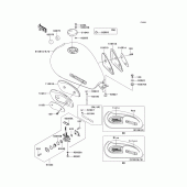 Схема узла: Топливный бак (Ej650-a2) для Kawasaki EJ650 W650