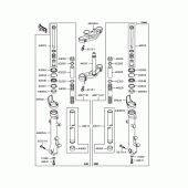 Схема вузла: Вилка передньої осі для Kawasaki ZR400 ZRX-II