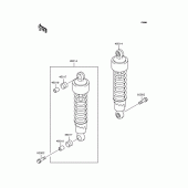 Схема вузла: Амортизатор задній для Kawasaki BJ250 Estrella RS