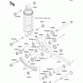 Схема узла: Подвеска для Kawasaki ZX600 ZZ-R600