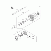 Схема узла: Ступица переднего колеса для Kawasaki KLX650 KLX650 Motard