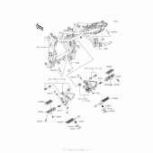Схема узла: Подножки для Kawasaki BR250 Z250SL ABS