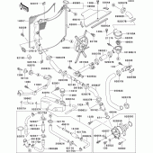 Схема узла: Радиатор (1/3) для Kawasaki ZX750 ZXR750