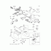 Схема вузла: Електроустаткування для Kawasaki VN1500 VN1500 Classic FI
