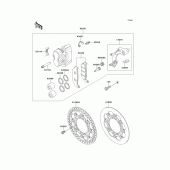 Схема вузла: Переднє гальмо для Kawasaki KX250/ KX252 KX250