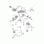 Схема вузла: Електроустаткування для Kawasaki KLX650 KLX650 Motard