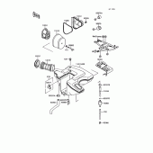 Схема узла: Воздушный фильтр для Kawasaki KL650 KLR650