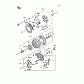 Схема вузла: Ступиця заднього колеса для Kawasaki KL250 KLR250
