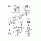 Схема вузла: Масляний насос & Масляний фільтр Kawasaki ZR1100 Zephyr 1100
