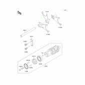 Схема вузла: Gear change drum/shift fork(s) для Kawasaki ZX1100 Ninja ZX-11