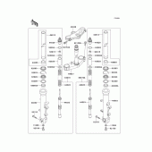 Схема вузла: Передня вилка(j7f/j8f) для Kawasaki ZX600 ZZ-R600