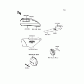 Схема вузла: Наклейки (Коричнева; ZR750-D6) для Kawasaki ZR750 Zephyr