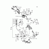 Схема вузла: Задній гальмівний циліндр Kawasaki EN650 Vulcan S ABS