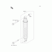 Схема узла: Амортизатор(ы) для Kawasaki KLX650 KLX650 Motard