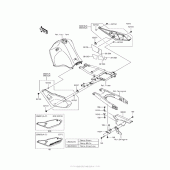 Схема вузла: Side Covers/chain Cover для Kawasaki KL650 KLR650