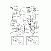 Схема узла: Топливный бак (ZX400-N4) для Kawasaki ZX400 ZZR400