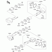 Схема узла: Поворотники для Kawasaki ZR1200 ZRX1200
