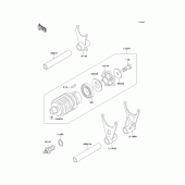 Схема узла: Change drum/shift fork для Kawasaki ZX600 Ninja ZX-6