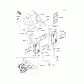 Схема узла: Радиатор для Kawasaki KX125