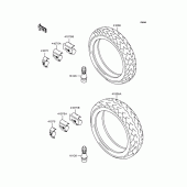 Схема узла: Колеса (Шины) для Kawasaki ZR400 ZRX-II