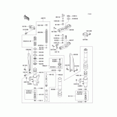 Схема узла: Передняя вилка(1/2) для Kawasaki KX250/ KX252 KX250