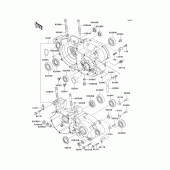 Схема узла: Картер двигателя (1/2) для Kawasaki KX250/ KX252 KX250