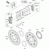Схема вузла: Front brake(dbf) до Kawasaki ZX1400 ZZR1400 ABS