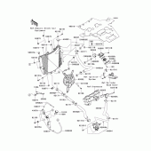 Схема узла: Радиатор (1/2) для Kawasaki ZX1000 Ninja ZX-10R