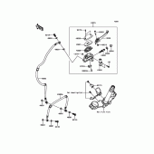 Схема вузла: Передній гальмівний циліндр Kawasaki ZR800 Z800