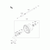 Схема вузла: Front wheel для Kawasaki VN800 Vulcan 800