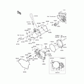 Схема вузла: Engine cover(s) для Kawasaki KX450 KX450F