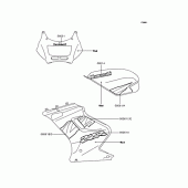 Схема вузла: Наклейки (red; EX250-H6) для Kawasaki EX250 ZZR250