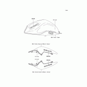 Схема узла: Наклейки (Silver; l7f) для Kawasaki ZR750 Z750