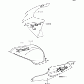Схема вузла: Decals(black)(zx900-c1) для Kawasaki ZX900 Ninja ZX-9R