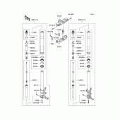 Схема вузла: Вилка передньої осі для Kawasaki ZX1400 Ninja ZX-14