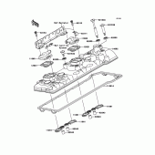 Схема вузла: Клапанна кришка для Kawasaki ZG1400 1400GTR ABS