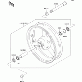 Схема вузла: Ступиця переднього колеса для Kawasaki ZR1000 Z1000