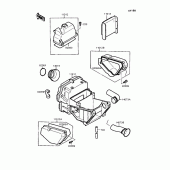 Схема узла: Воздушный фильтр для Kawasaki EX400 GPZ400S