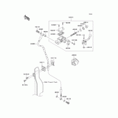 Схема вузла: Передній гальмівний циліндр Kawasaki KX450 KX450F