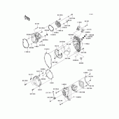 Схема узла: Engine cover(s)(1/2) для Kawasaki ZX600 Ninja ZX-6R