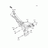 Схема вузла: Кріплення двигуна для Kawasaki KLX110 KLX110